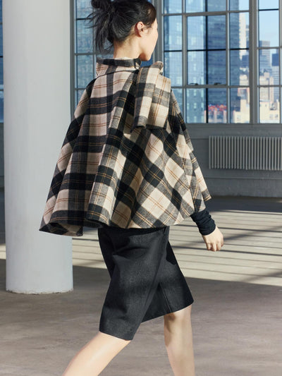 Amélie Check Cape