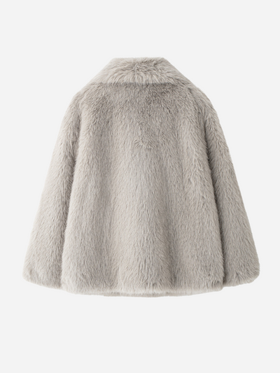 Enid Faux Fur Shawl Collar Jacket