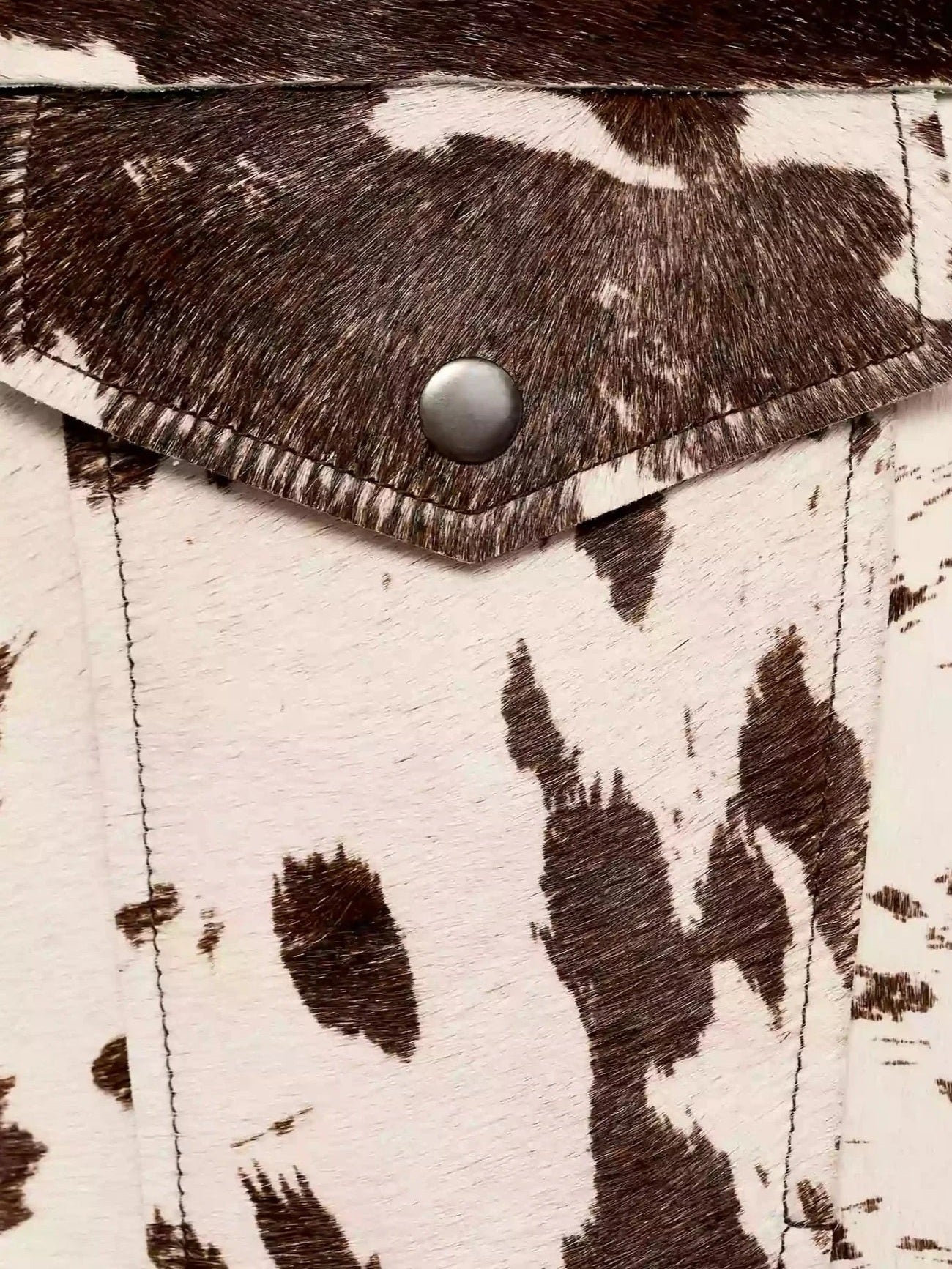 Cow Print Faux Fur Shirt-Style Jacket