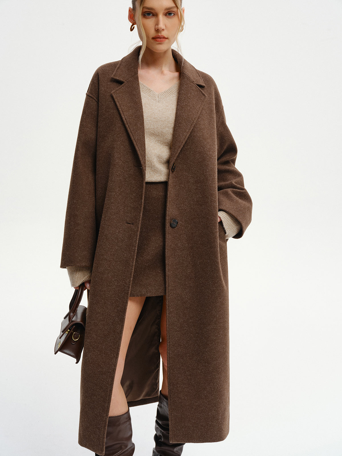 Tilly Oversized Tweed Long Coat