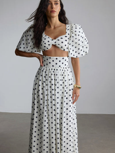 Ellie Polka Dot Skirt Set