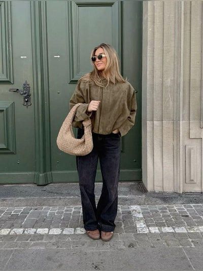 Kaori Suede Pilot Jacket