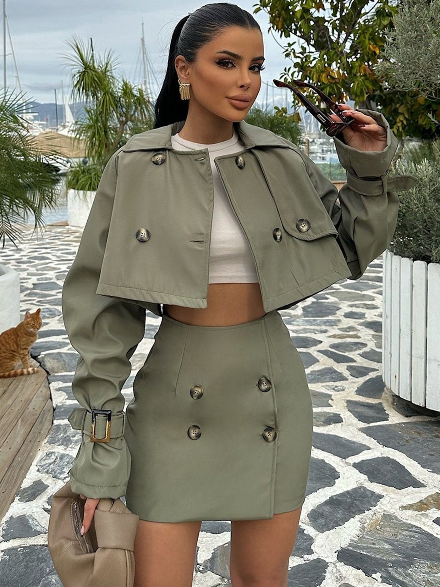 Shirley Cropped Jacket & Mini Skirt Set